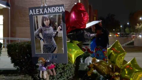 Mourners have erected a memorial in honor of Alexandria Bell, who was killed weeks before her 16th birthday.