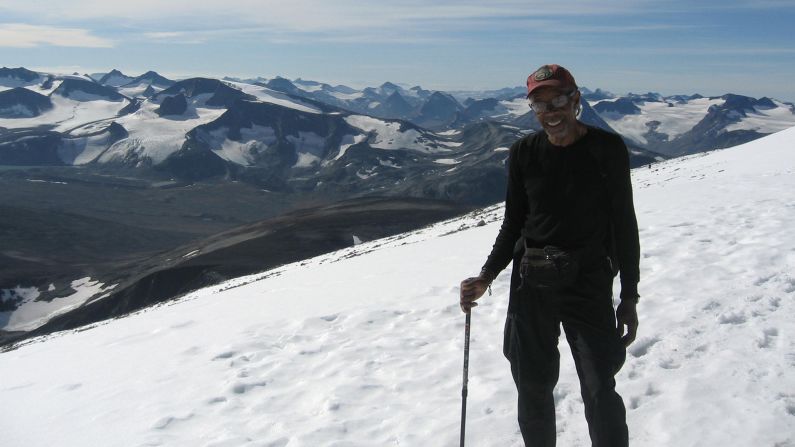 <strong>Awe-inspiring landscapes:</strong> Harris, seen at Jotunheimen National Park in Norway, has visited well over 50 countries on every continent except Antarctica, many on several occasions.