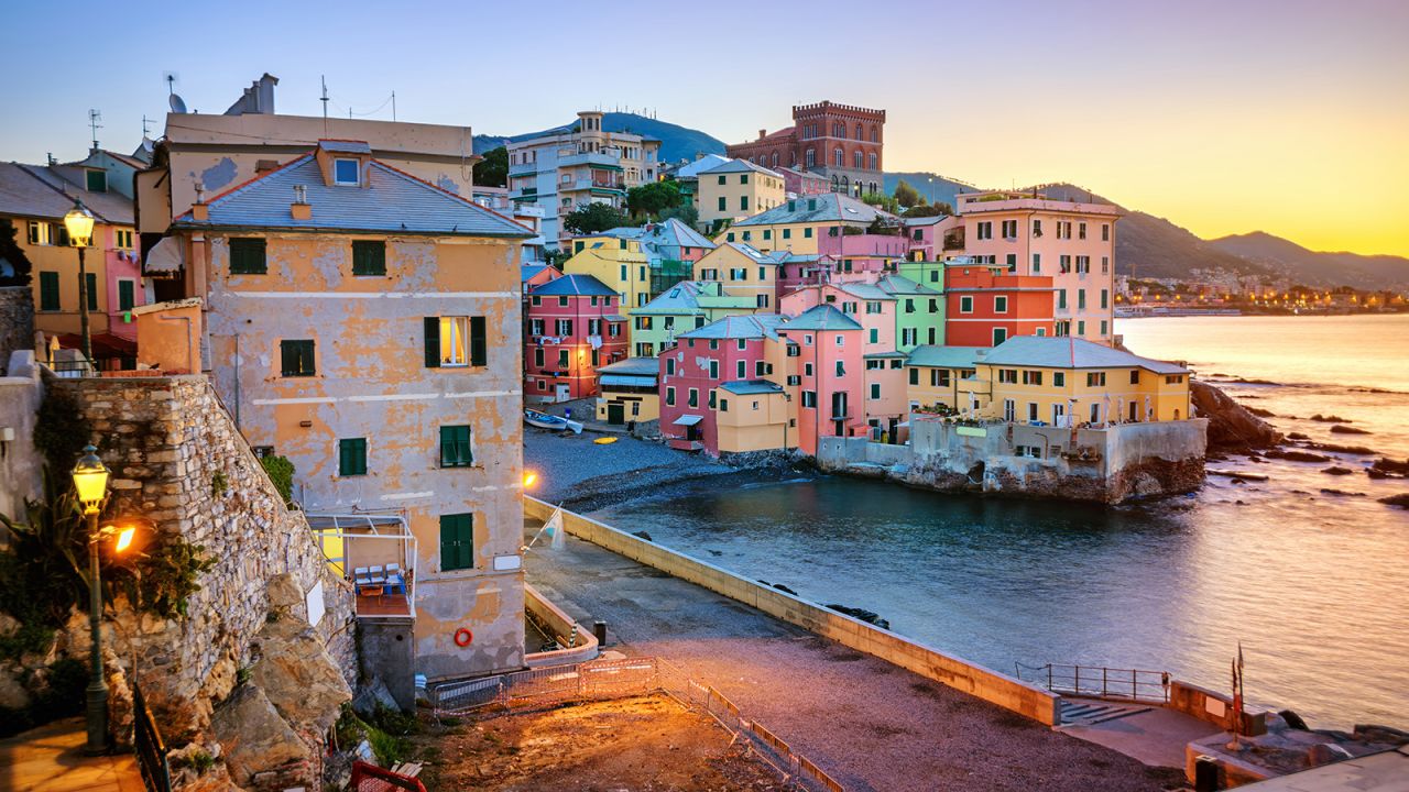<strong>Thin strip: </strong>The region of Liguria is jammed between the sea (like Boccadasse on the outskirts of Genoa) and mountains.