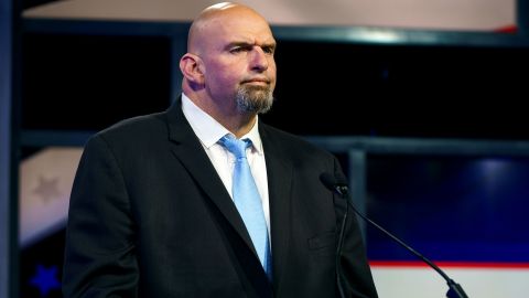 Democratic Pennsylvania candidate Lt. Gov. John Fetterman participates in the Nexstar Pennsylvania Senate at WHTM abc27 in Harrisburg, Pa., on Tuesday, October 25, 2022.