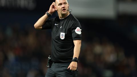 WEST BROMWICH, ENGLAND - OCTOBER 18: Referee Bobby Madley during the Sky Bet Championship between West Bromwich Albion and Bristol City at The Hawthorns on October 18, 2022 in West Bromwich, England. (Photo by Catherine Ivill/Getty Images)