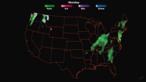 Halloween rain will soak portions of the East and Pacific Northwest.