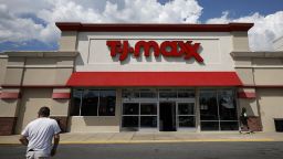 Shoppers come and go the TJ Maxx store at the Mall at Prince George's on August 17, 2022 in Hyattsville, Maryland. 