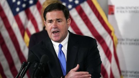 Arizona Gov. Doug Ducey, shown here in 2020, is among a group of GOP governors who've criticized the Biden administration's border policies and announced their own efforts to curb illegal immigration.