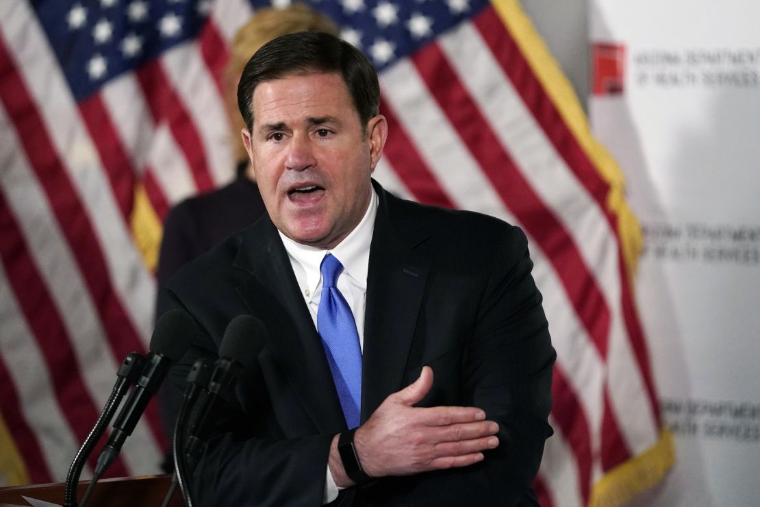 Arizona Gov. Doug Ducey, shown here in 2020, is among a group of GOP governors who've criticized the Biden administration's border policies and announced their own efforts to curb illegal immigration.