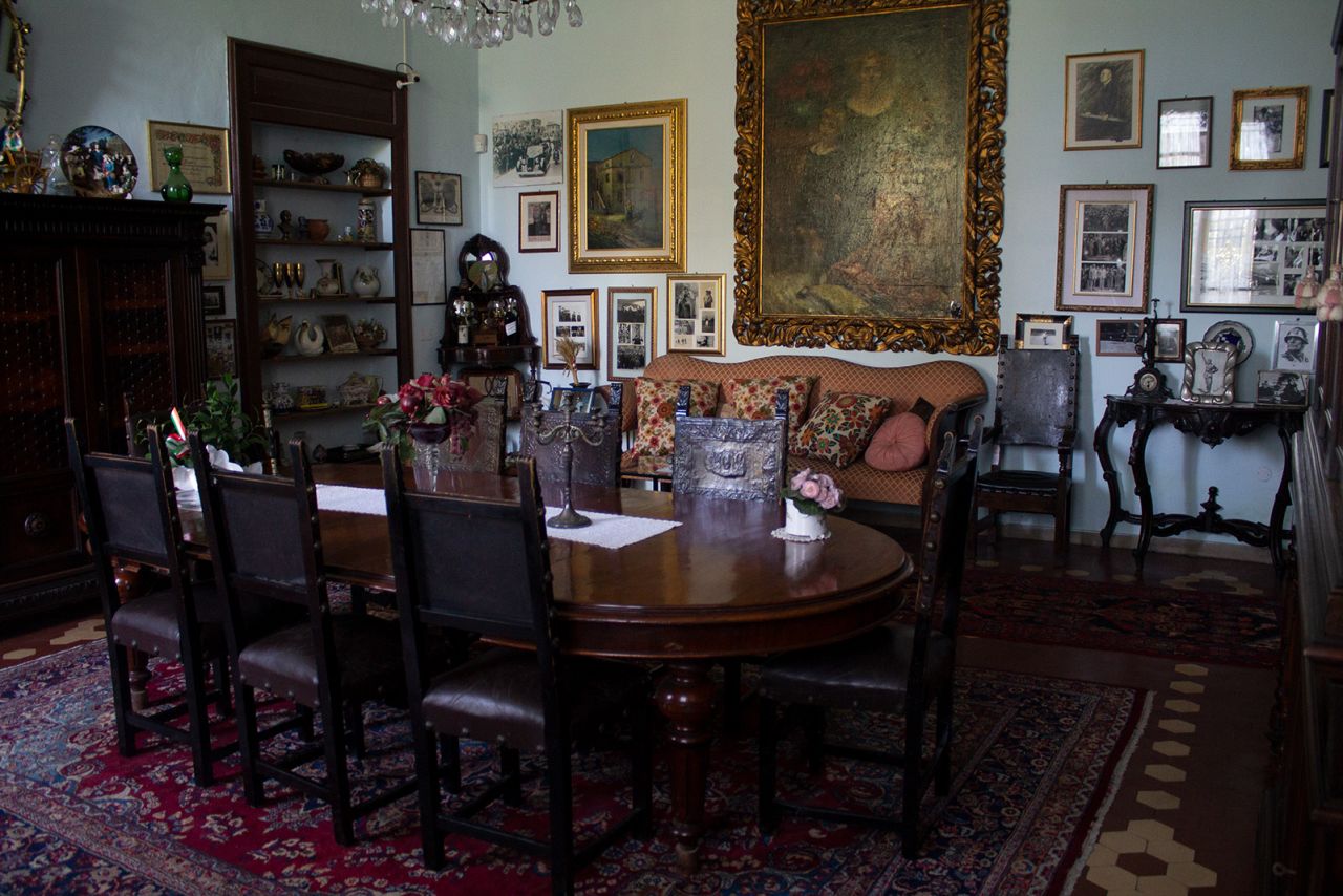 Villa Carpena's family dining room. 