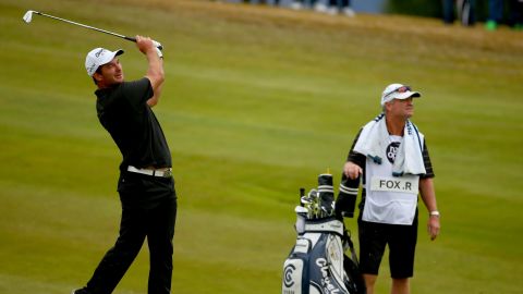 Grant Fox caddied for his son in several tournaments during his early career.
