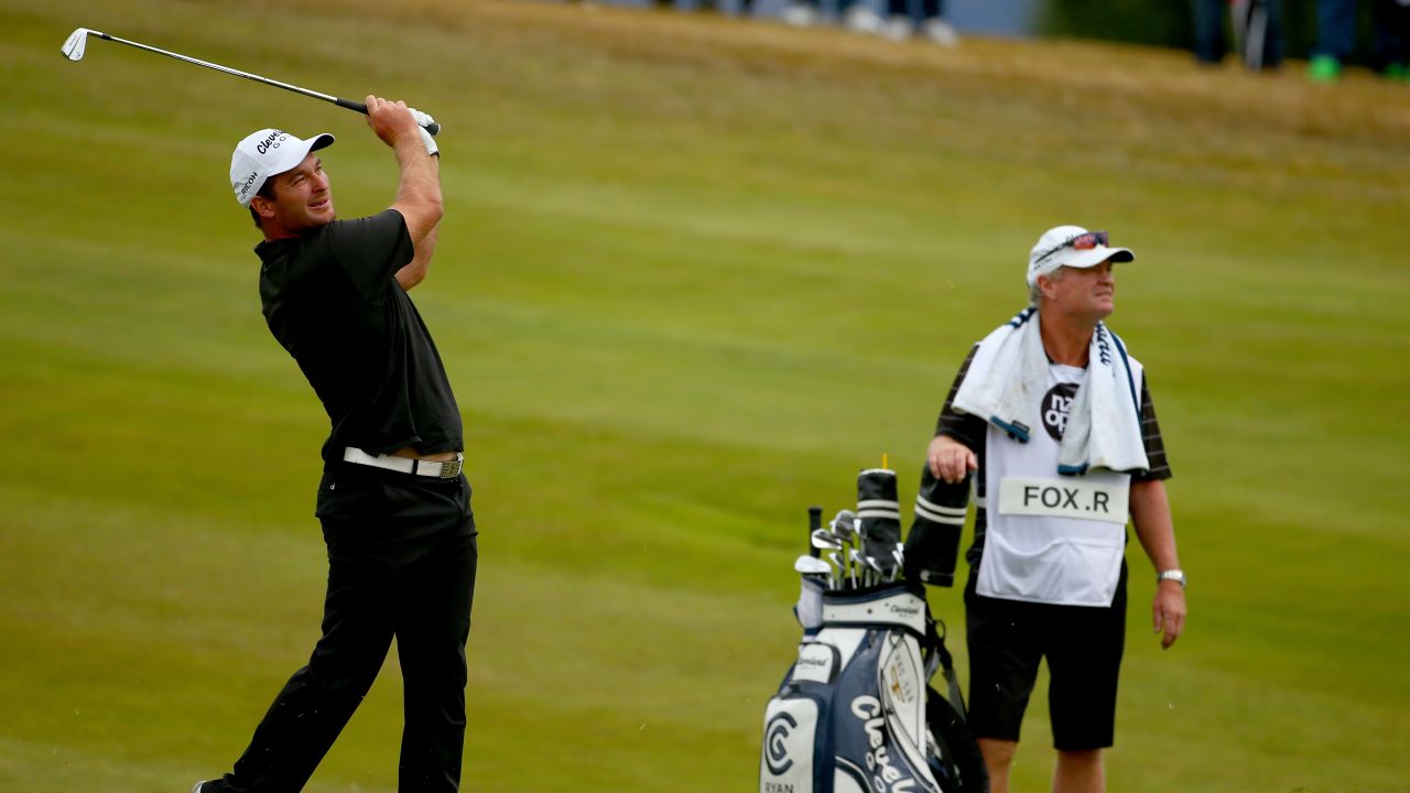 Grant Fox caddied for his son at various tournaments during his early career.