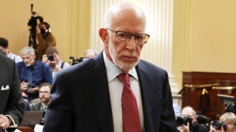 Election attorney Ben Ginsberg departs after testifying during a hearing by the House January 6 committee on June 13, 2022.