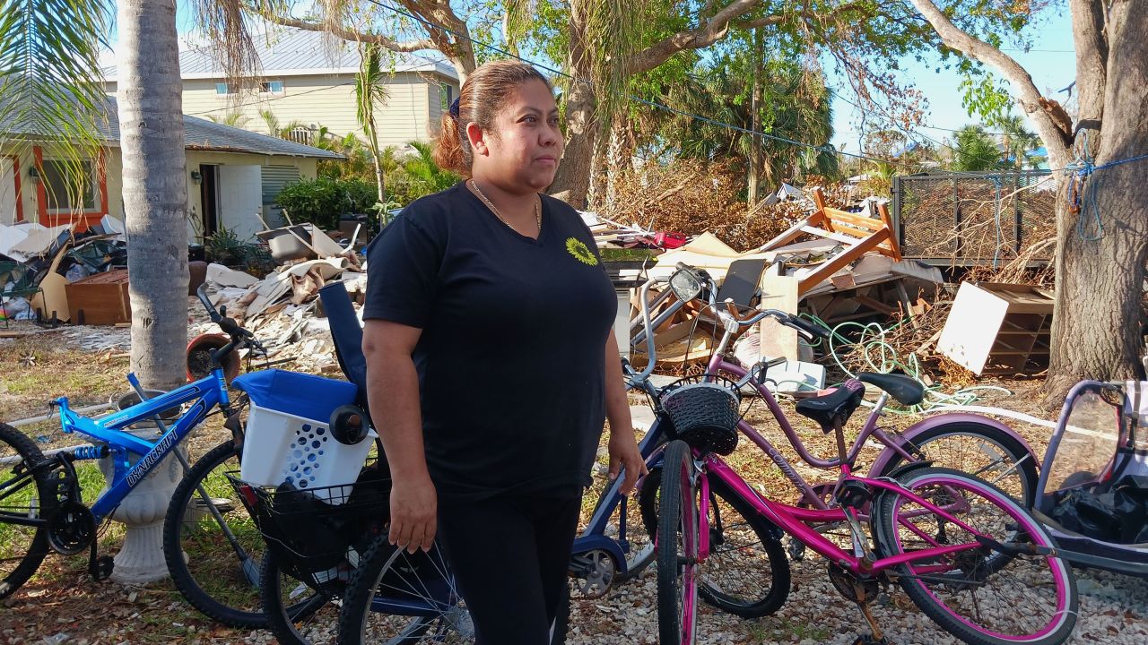 Ciry Sosa and her family are still living in their flooded Fort Myers Beach apartment as they wait for FEMA assistance.