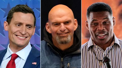 Republican Senate challenger Blake Masters, Pennsylvania Lt. Gov. John Fetterman, and  Republican candidate for U.S. Senate Herschel Walker 
