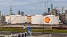 Oil storage silos at the Shell Plc Pernis refinery in Rotterdam, Netherlands, on Sunday, Oct. 23, 2022. Shell reports earnings on Oct. 27. Photographer: Peter Boer/Bloomberg via Getty Images