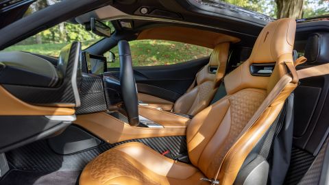 The Battista's interior is swathed in leather produced using environmentally sensitive techniques, according to Pininfarina.