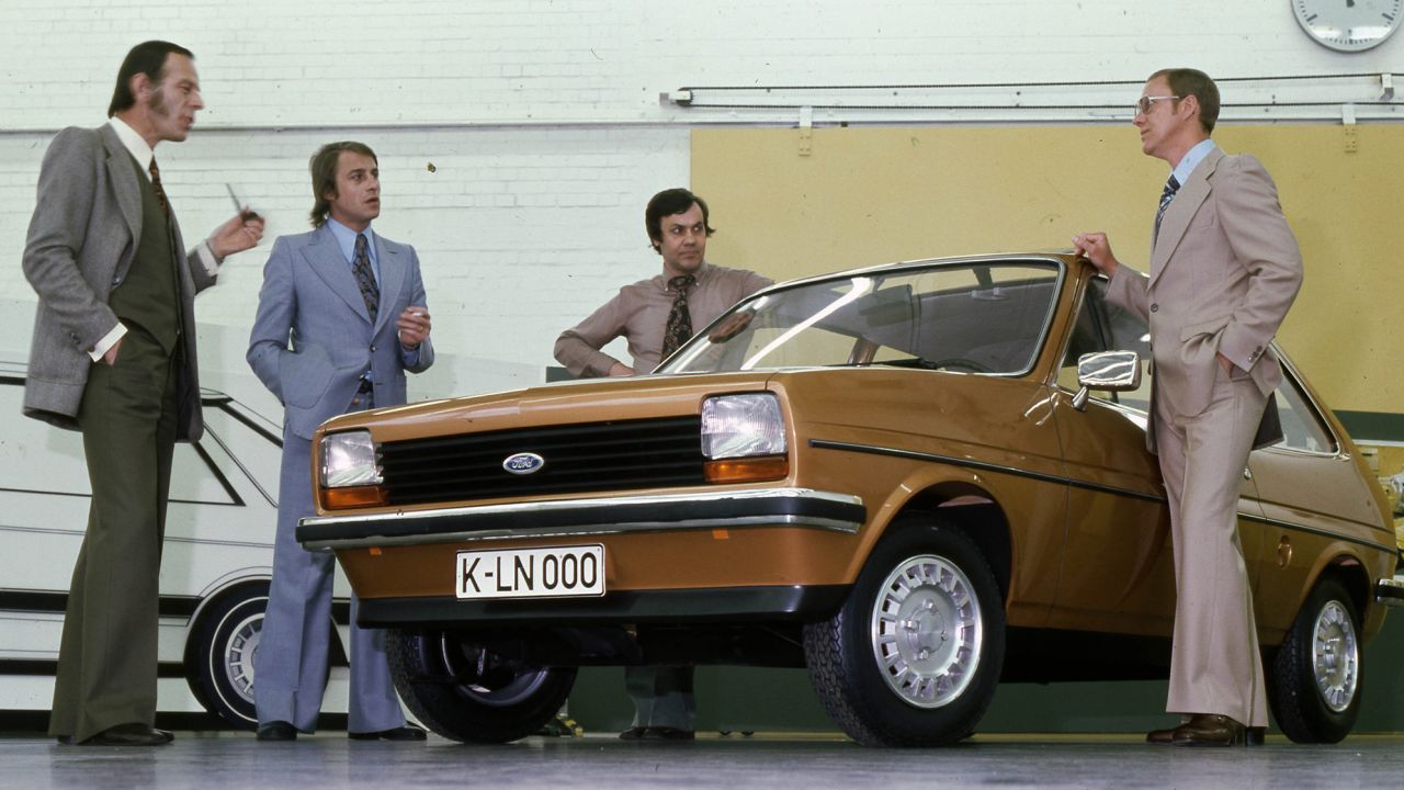 A Ford Fiesta in Ford's European design studio in 1975.
