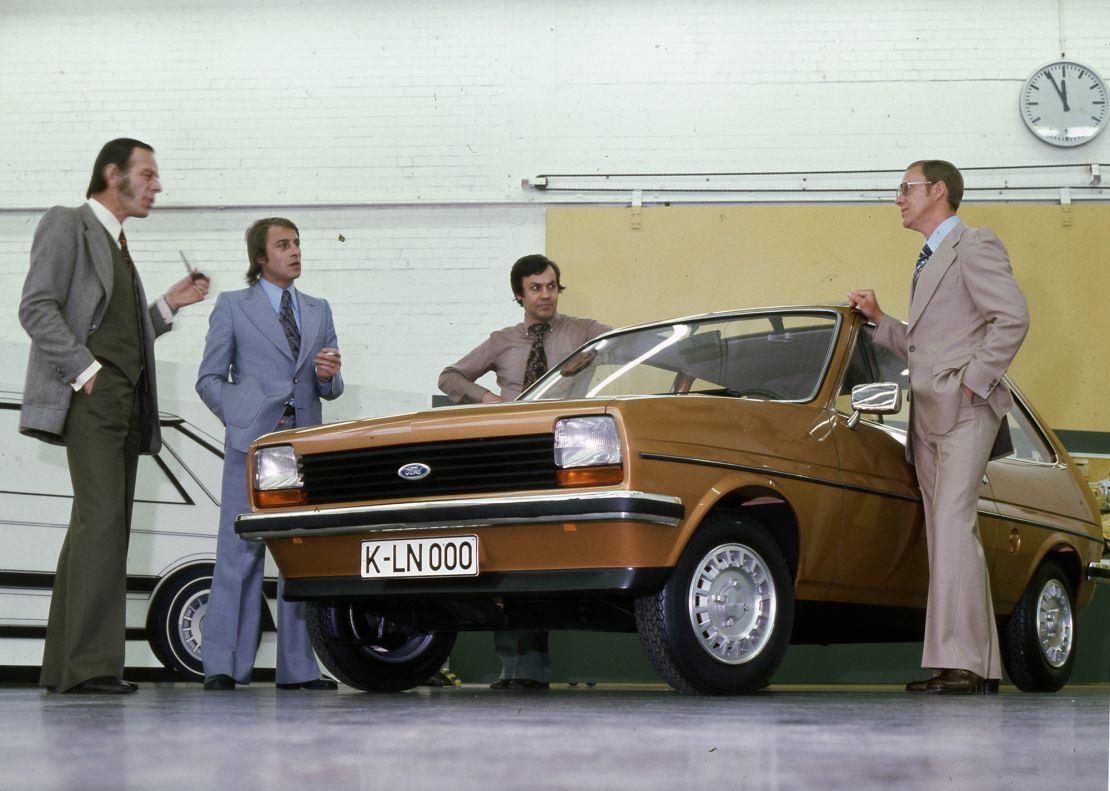 A Ford Fiesta in Ford's European design studio in 1975.