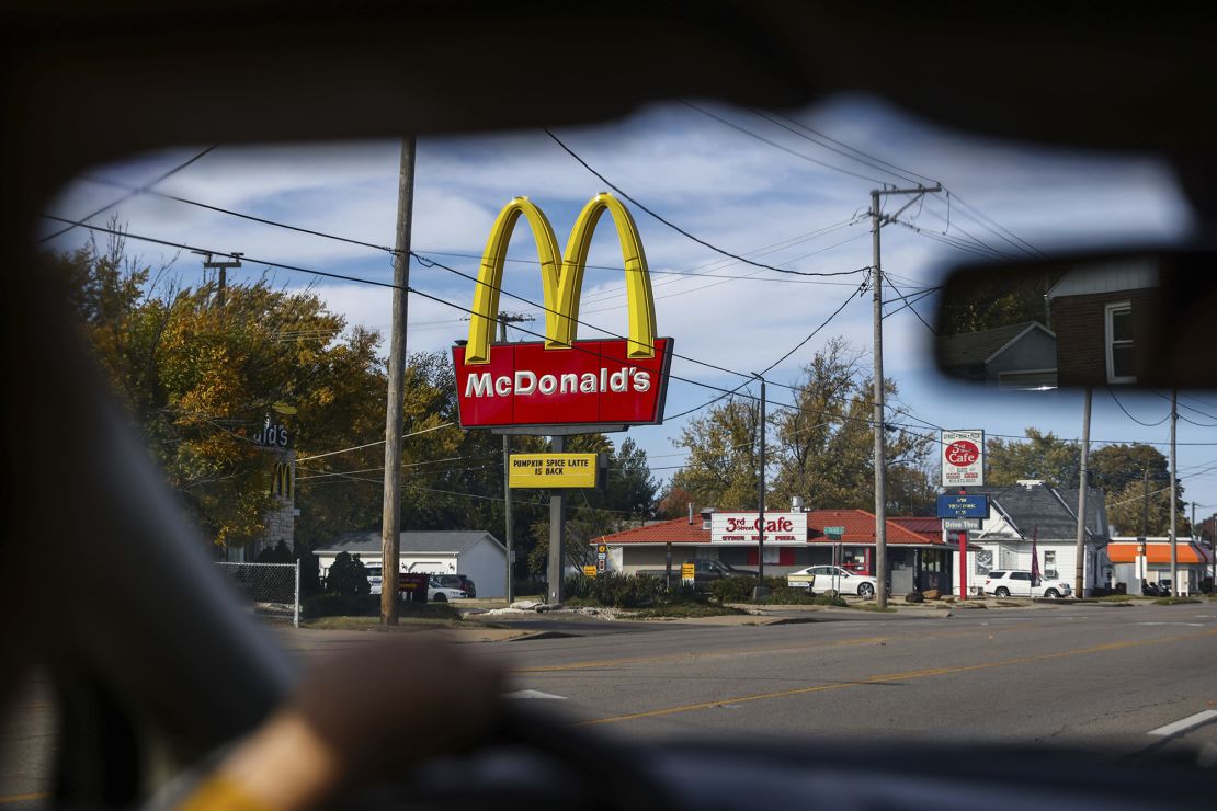 McDonald's prices were up about 10% year-over-year in the third quarter. 
