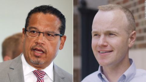Minnesota Attorney General Keith Ellison, left, is being challenged by Republican Jim Schultz