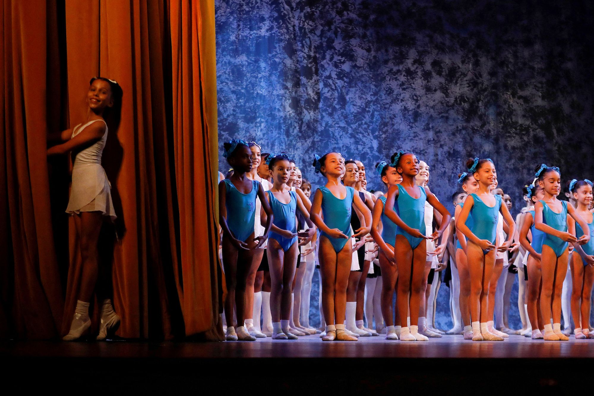 Young ballet students perform in Havana, Cuba, during the opening gala of the Alicia Alonso International Ballet Festival on Thursday, October 20.