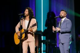 Dan Smyers and Shay Mooney of Dan + Shay perform during the 15th Annual Academy Of Country Music Honors at Ryman Auditorium on August 24, 2022 in Nashville, Tennessee.