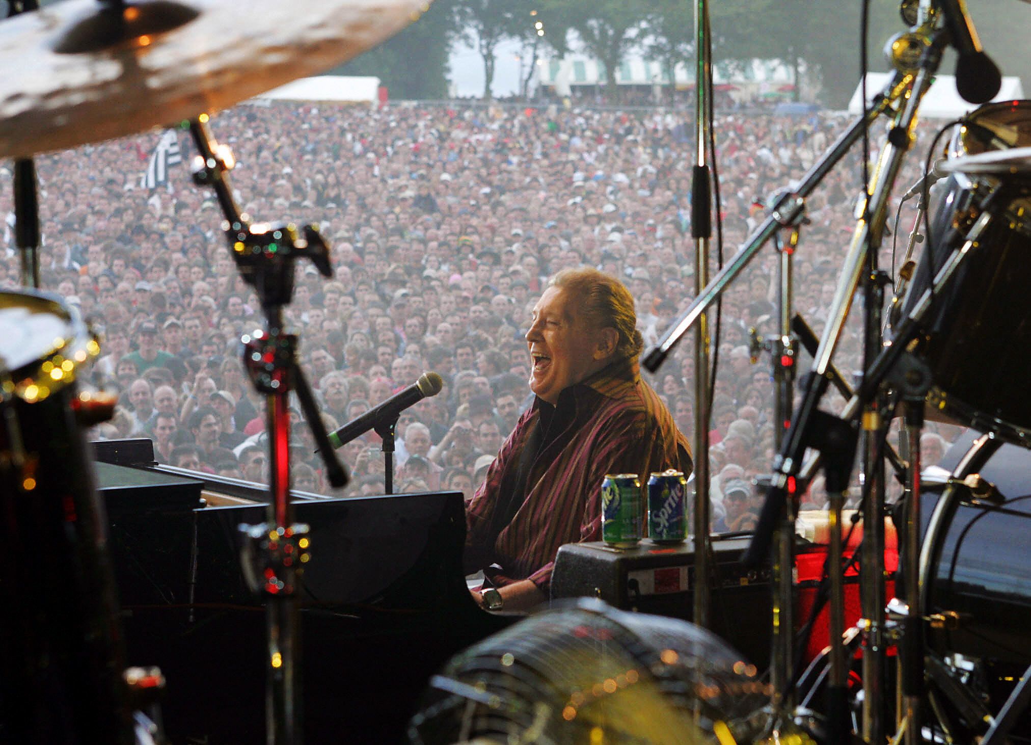 Lewis performs at the Terre Neuvas festival in Bobital, France, in 2006.