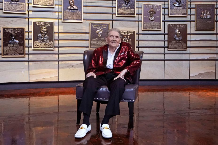 Lewis sits for a picture at the Country Music Hall of Fame after it was announced in May 2022 that he would be inducted as a member. He was unable to attend the ceremony in October because he was ill with the flu, according to a statement posted to his social media.