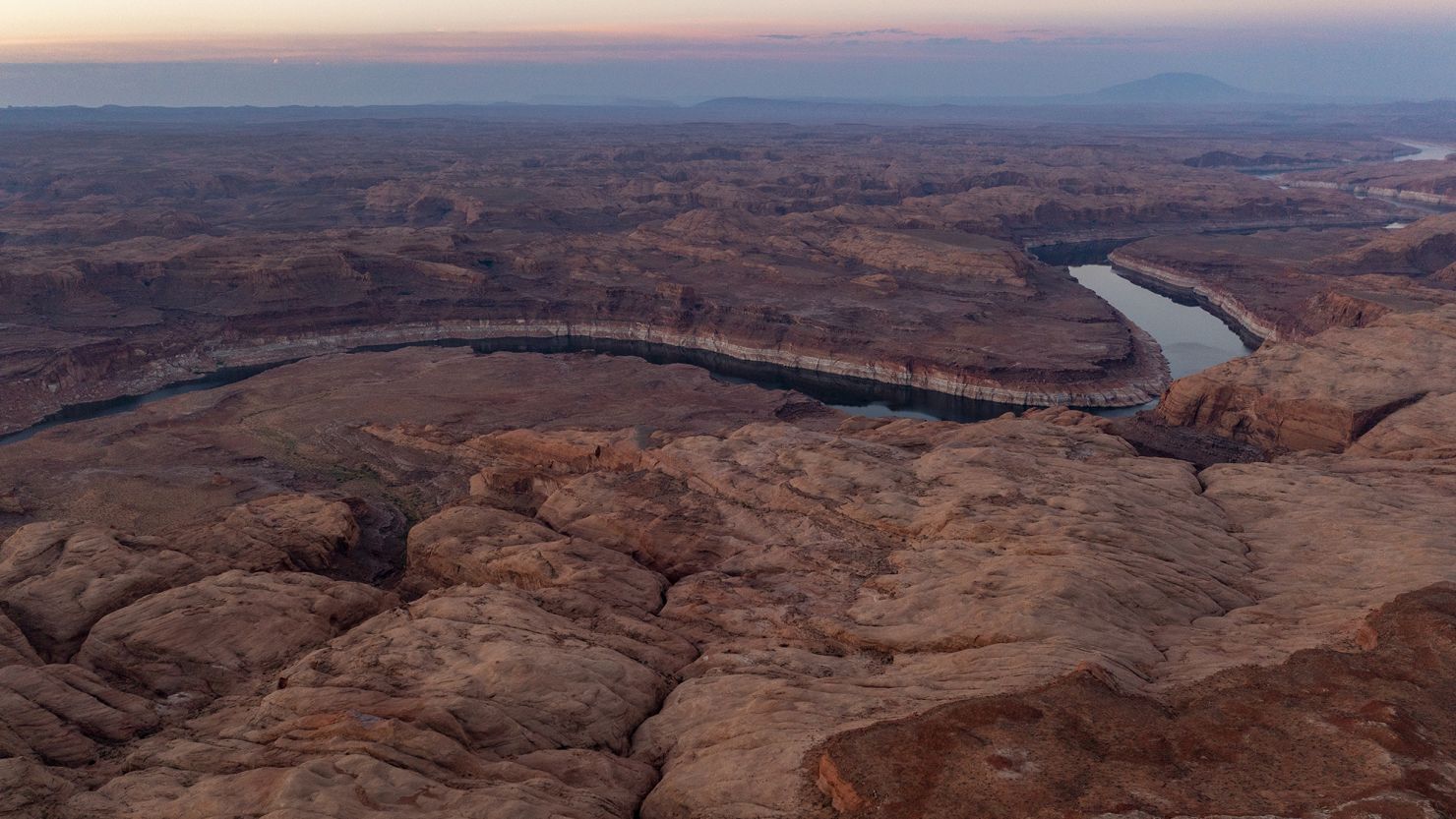 The Colorado River flows through Glen Canyon National Recreation Area near Ticaboo, Utah.