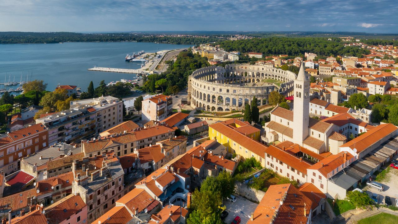 <strong>Pula, Croatia:</strong> Pula, on the Istrian peninsula, has sweeping views over the Adriatic as well as Roman ruins at every turn and spectacular beaches. 