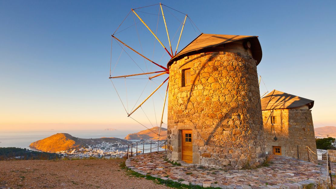 Beautiful beaches and traditional architecture are part of the allure in the main town of Skala on Patmos island.