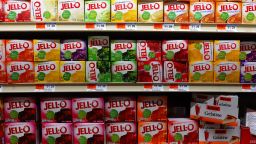 Boxes of Jell-O are seen on display at Ideal Food Basket on November 08, 2021 in the Flatbush neighborhood of Brooklyn  in New York City. 