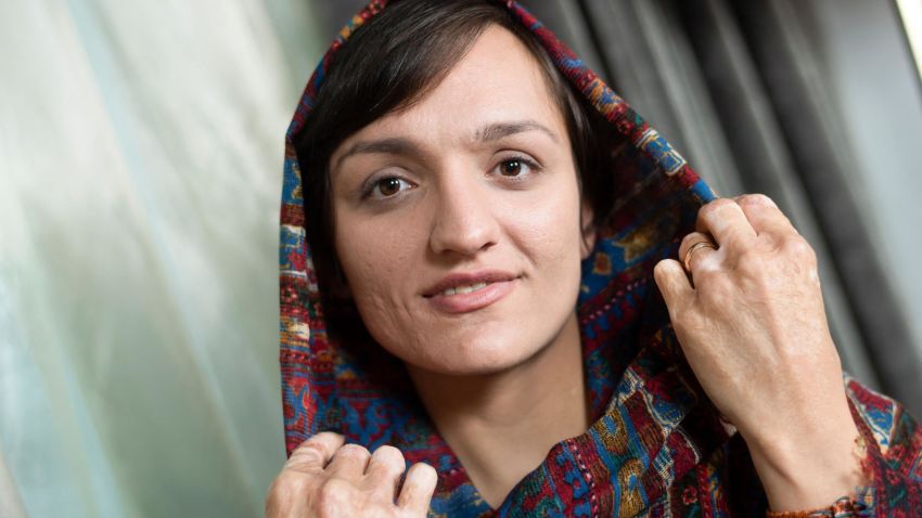 Former Mayor of Maidan Shahr, Afghanistan, Zarifa Ghafari poses for AFP during the 2022 Toronto International Film Festival on September 10, 2022, in Toronto, Canada. - "In Her Hands," a new Netflix documentary about women's rights in Afghanistan, produced by former US First Lady Hillary Clinton and daughter Chelsea premiered at the festival on September 9. The film focuses on Ghafari, one of Afghanistan's first female mayors, who survived a Taliban assassination attempt and whose father was killed before she fled the country upon the fall of Kabul last year. (Photo by VALERIE MACON / AFP) (Photo by VALERIE MACON/AFP via Getty Images)