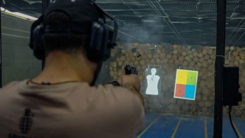 The number of Brazilians joining gun clubs like this one has increased exponentially since Jair Bolsonaro became President.