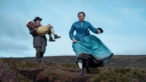 Left to right: Kíla Lord Cassidy, Tom Burke and Florence Pugh in 