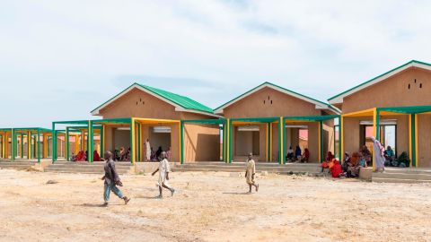 Die neuen Häuser in der Gemeinde Ngarannam im Nordosten Nigerias