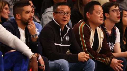 Joe Tsai attends the game between the Brooklyn Nets and the Indiana Pacers last year.