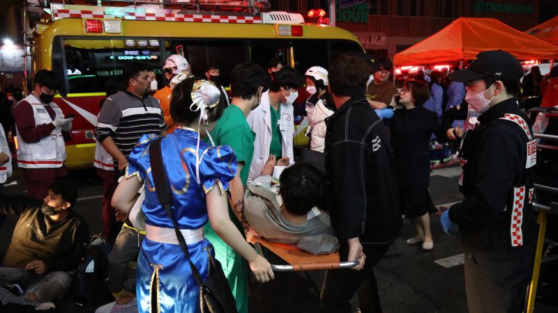 Aktualizacje na żywo: co najmniej 151 zabitych w halloweenowym ścisku w Itaewon