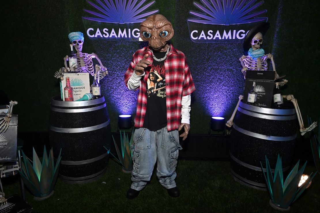 Tyga as E.T. at the Casamigos Halloween Party Returns in Beverly Hills, California on Friday.