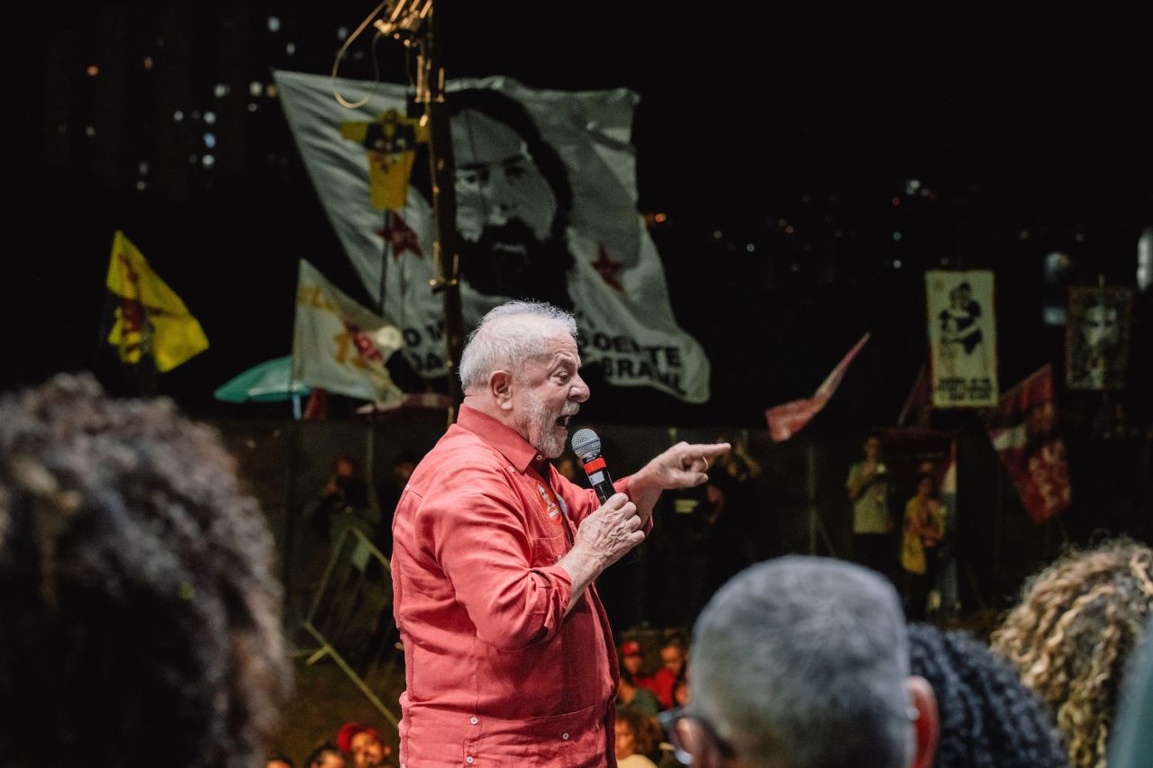 Lula addresses supporters during a campaign rally in Rio de Janeiro in September 2022.