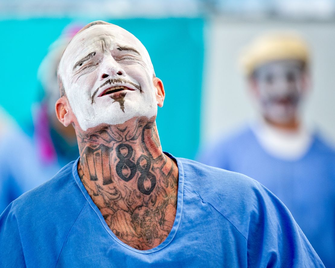 In a theater class at Ironwood State Prison, students perform in the commedia dell'arte style, which was popular through Europe in the 16th through 18th centuries.