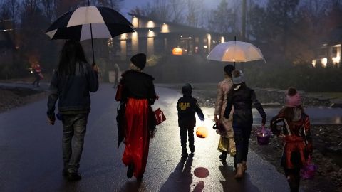 Umbrellas may be necessary this Halloween as rain arrives across some areas of the country.