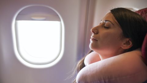 underscored sleeping on plane lead