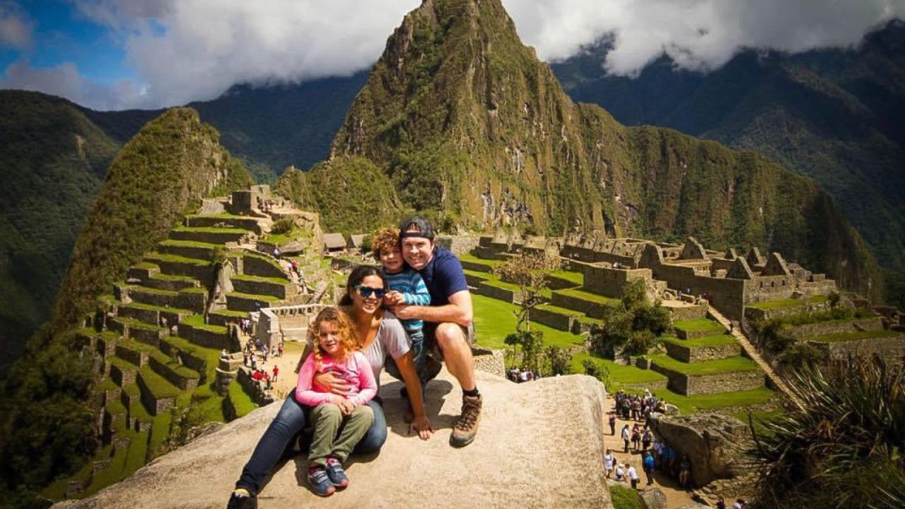 <strong>Peru and Canada: </strong>The couple have two kids, who they're raising with Peruvian and Canadian traditions. Here's the family at Machu Picchu in 2016. 