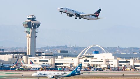 A flight takes off from Los Angeles International Airport in this July 2022 file photo.