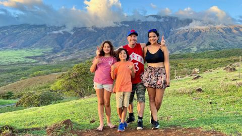 Sean and Claudia on a recent vacation with their two kids in Hawaii.