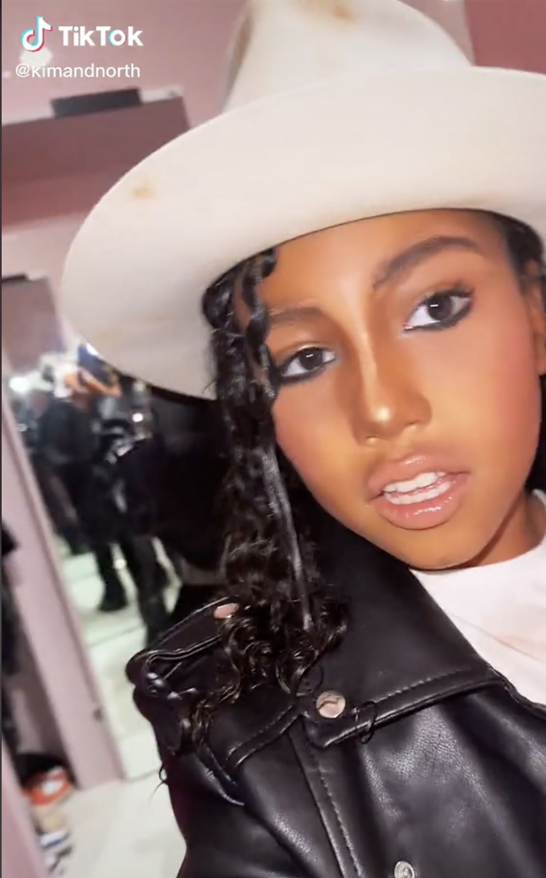 North West posted a video of her wearing Michael Jackson's fedora on the verified account she shares with her mother.