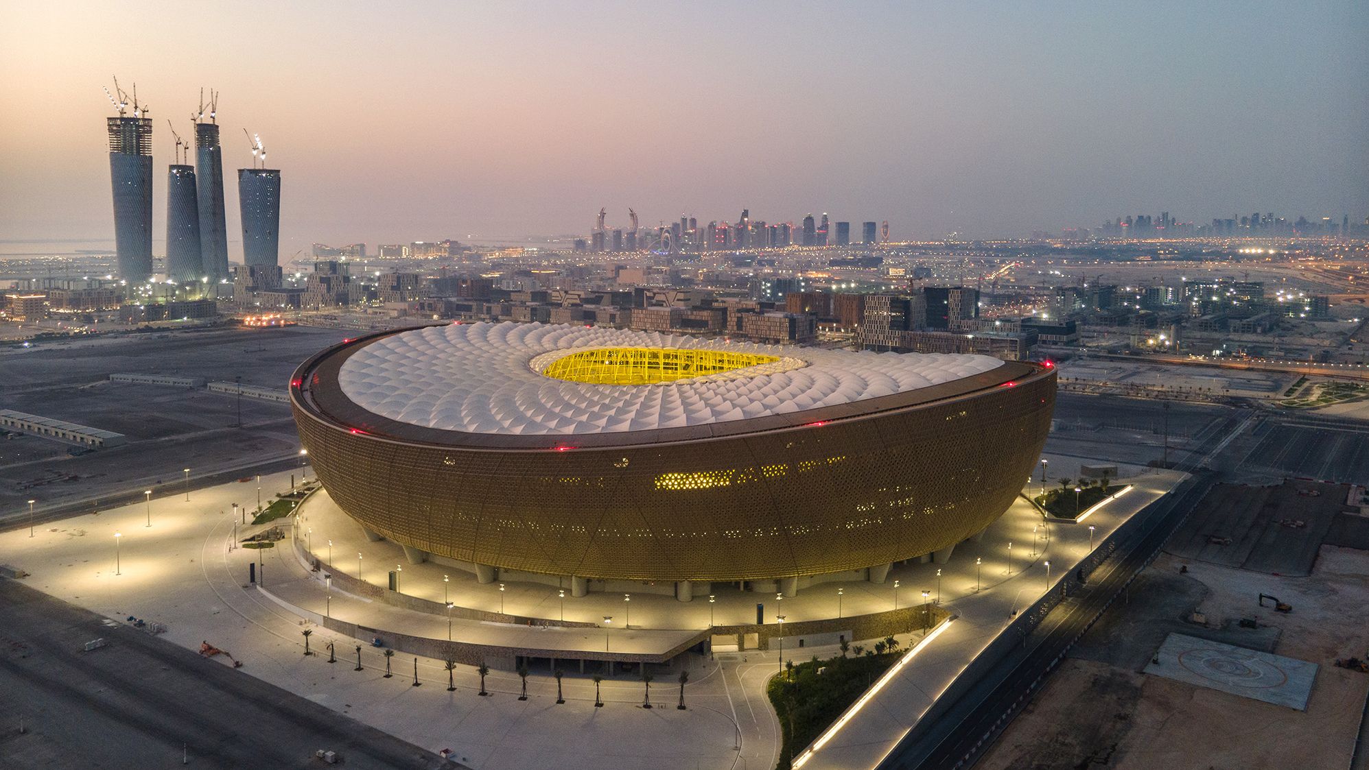The Lusail Stadium in Doha, Qatar, will host the final of this year's World Cup which kicks off in November. 