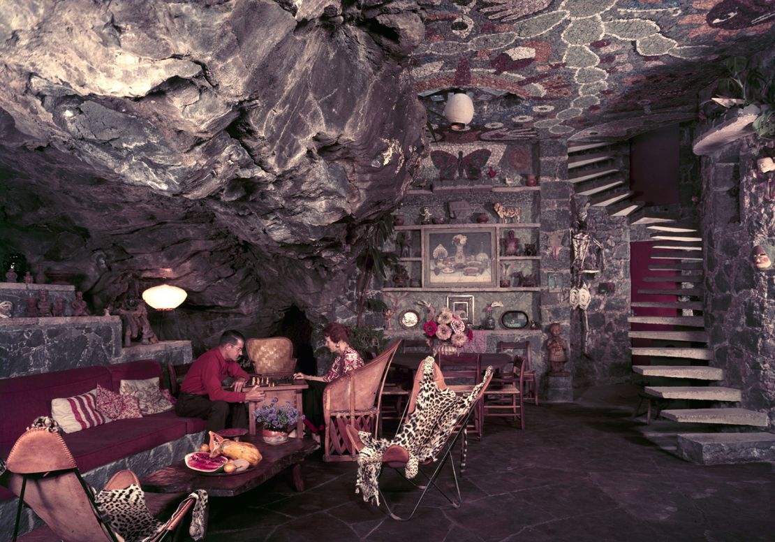Juan O'Gorman's cave home was photographed by Life in 1958. The artist and archictect designed the space as a test of Organic Architecture principles and "a protest against...box-shaped buildings and glass crates of the so-called International style," he is quoted as saying in the exhibition "In Praise of Caves."