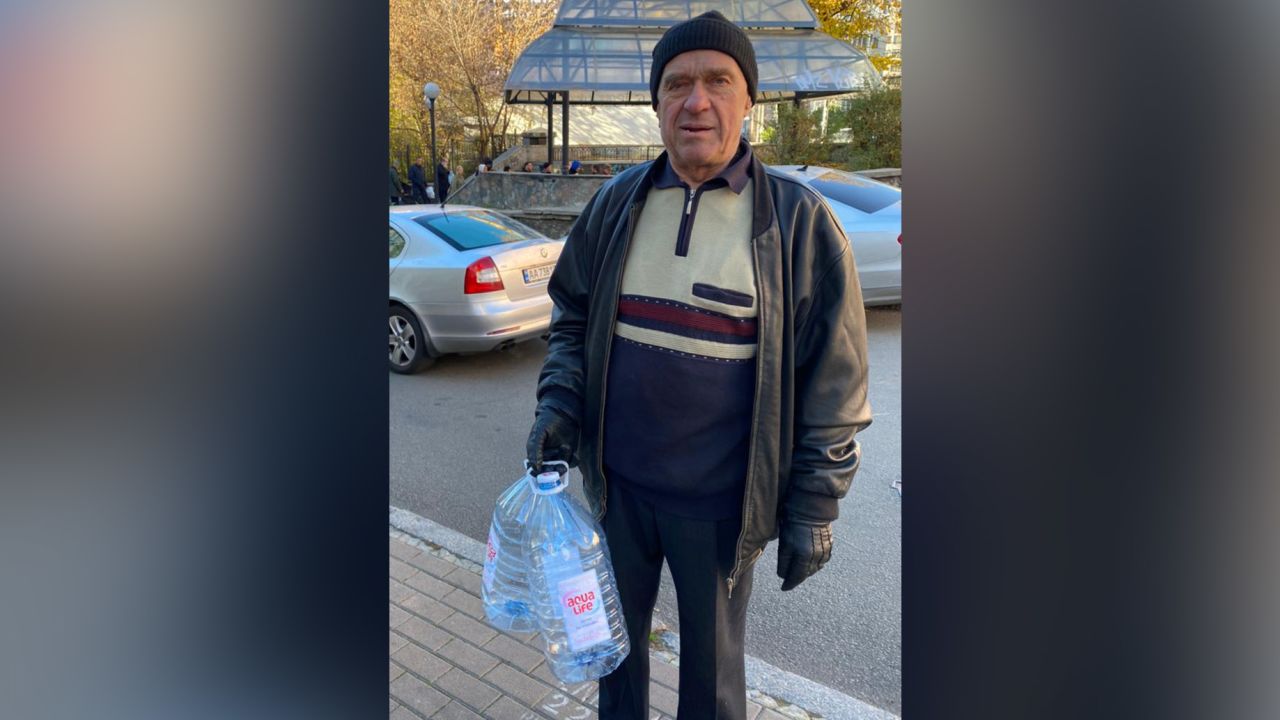 The Russian missile strikes brought fresh hardship for Kyiv residents who were cut off from water supplies, among them Viktor Halashan.