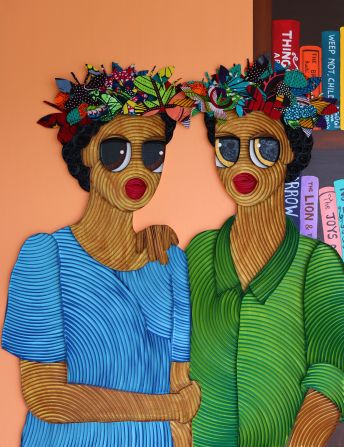 Her work primarily concerns and depicts Black, female identity. "You can't separate the two, at least not for me," she said. "I've always thought that no matter where I end up living, or what I end up doing, it's the origin point for me." <em>She and I. The Secret Keepers. </em>