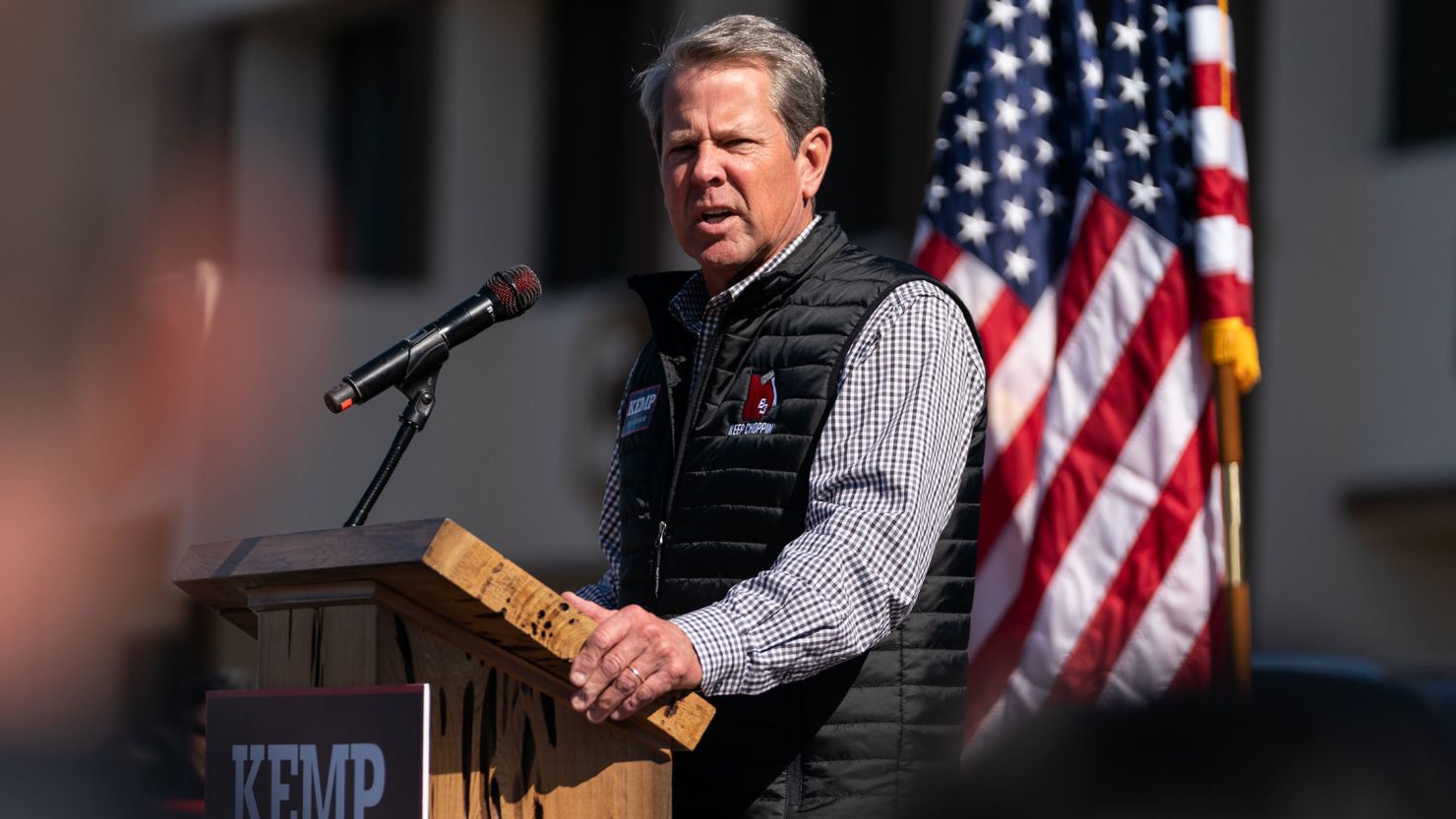 Republican Georgia Governor Brian Kemp.