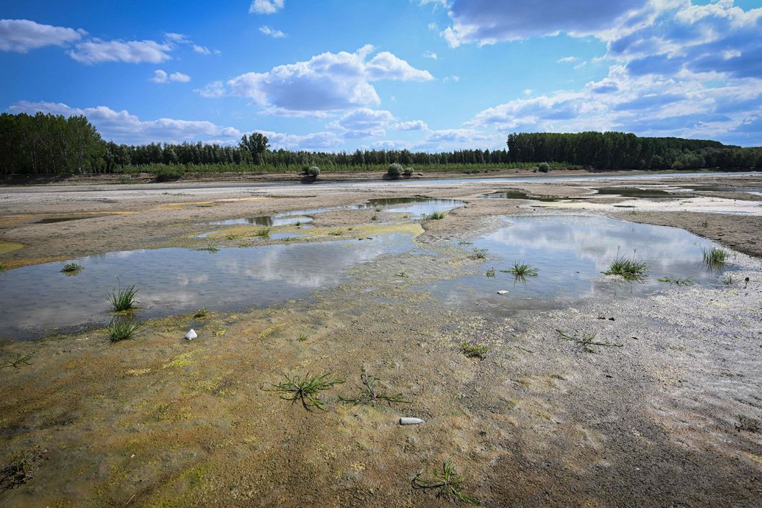 The dry riverbed of Danube's branch "Borcea."